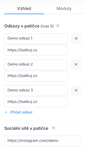 Upravte si vzhled Tracking Page 2